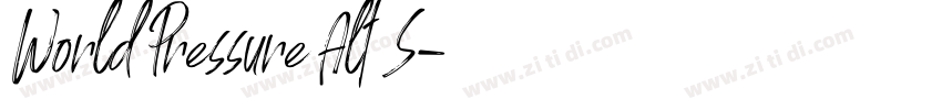 World Pressure Alt S字体转换 World Pressure Alt S字体转换